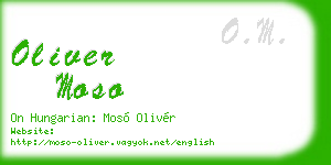 oliver moso business card