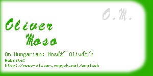 oliver moso business card